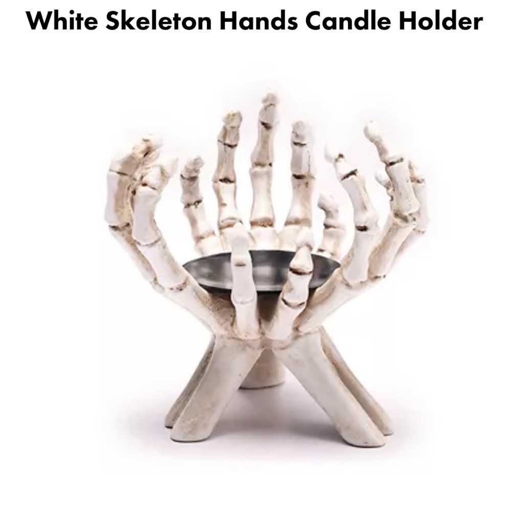 SKELETON HANDS Candle Holder NWT